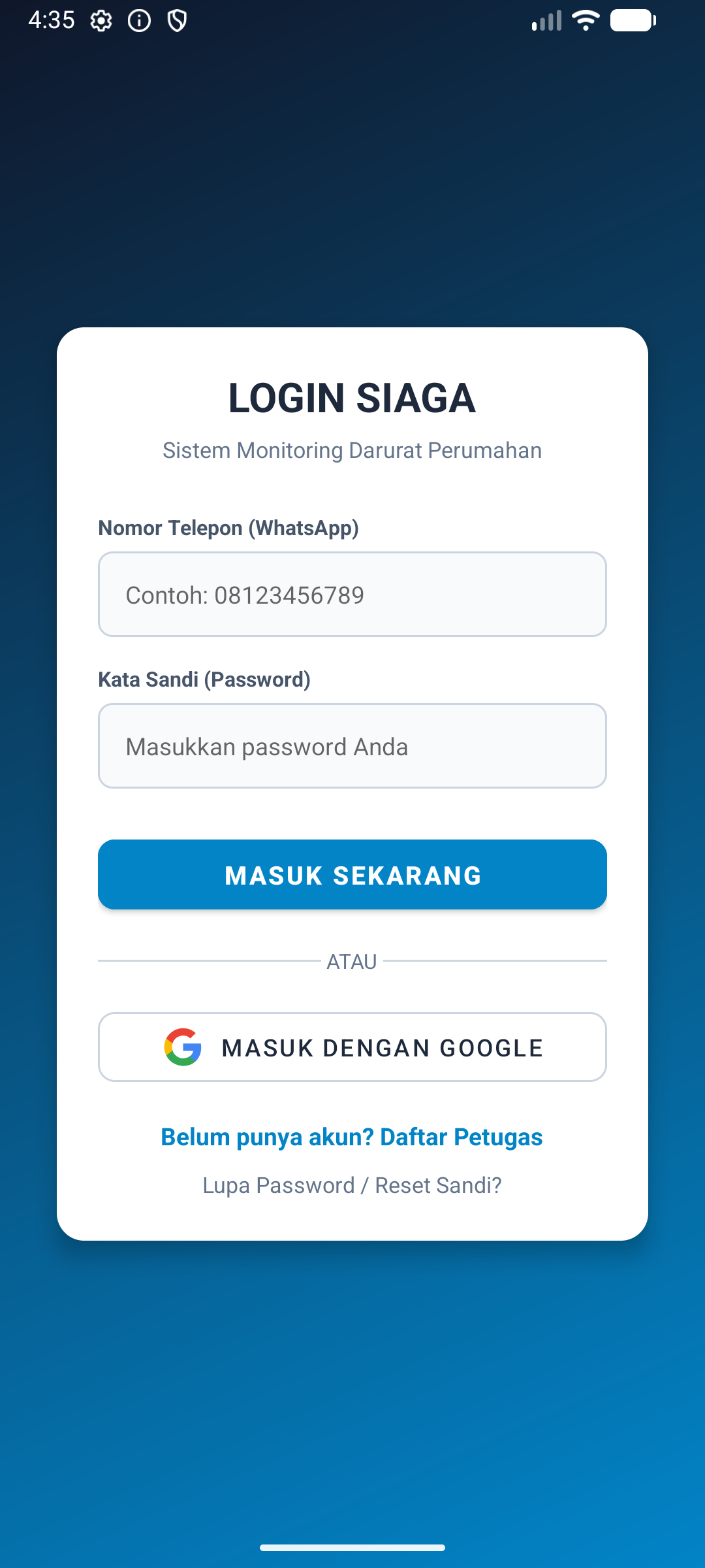 Screenshot Aplikasi 1