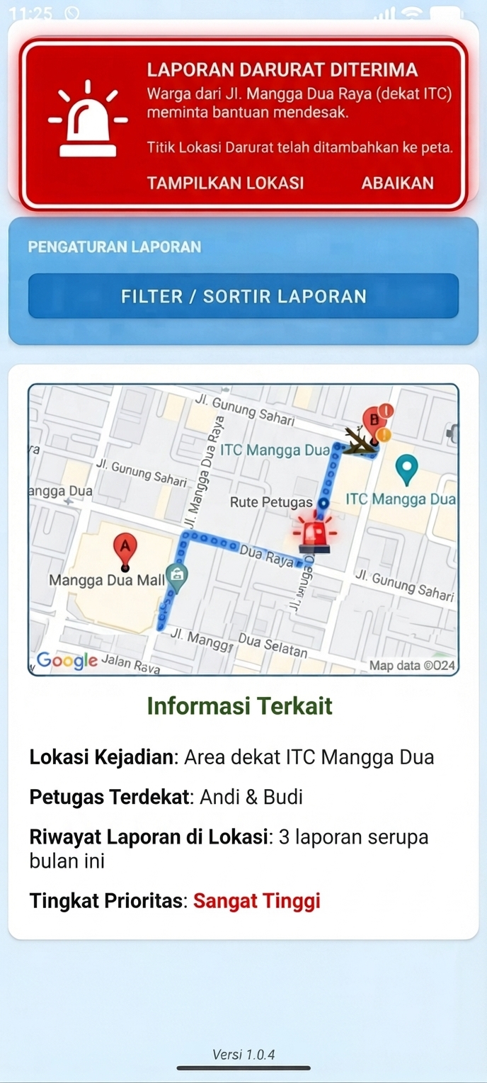 Screenshot Notifikasi Darurat